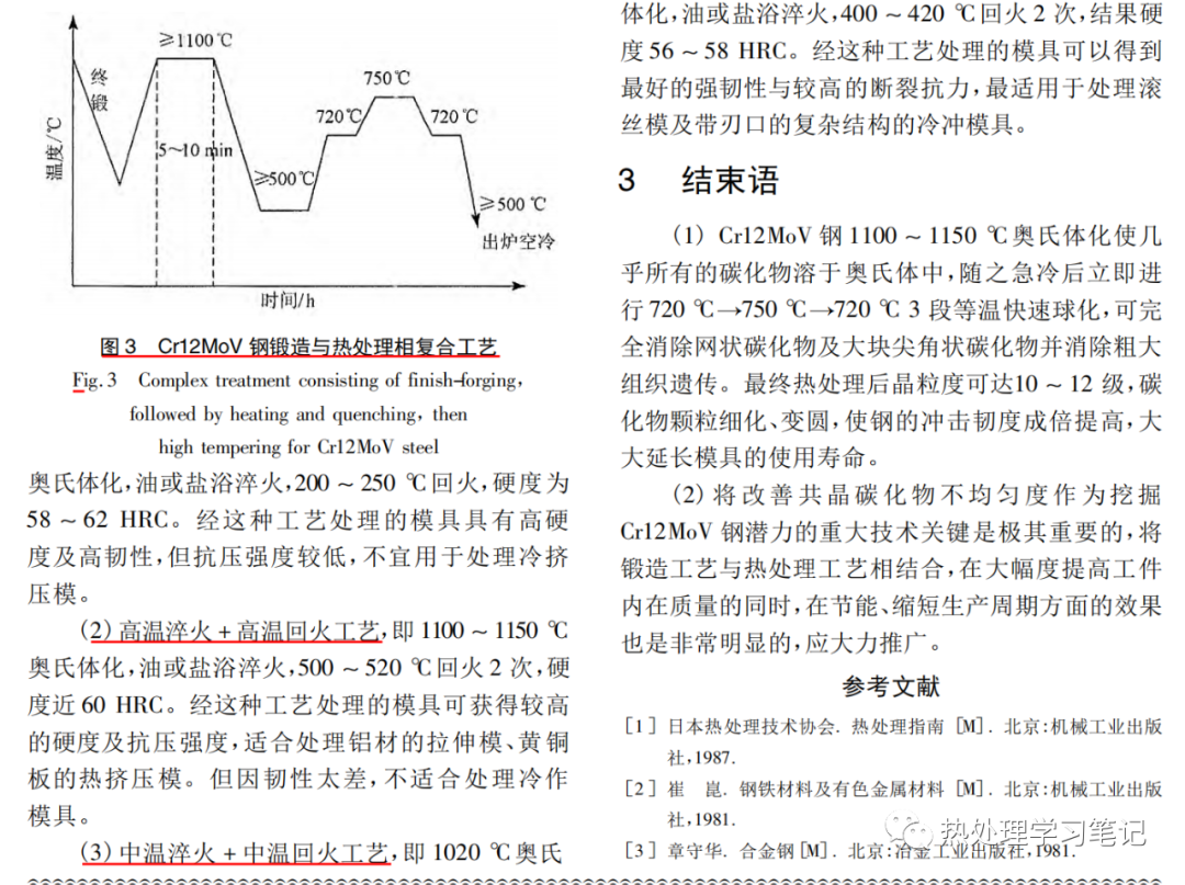 Cr12MoV钢的锻造和热处理工艺-钢铁百科