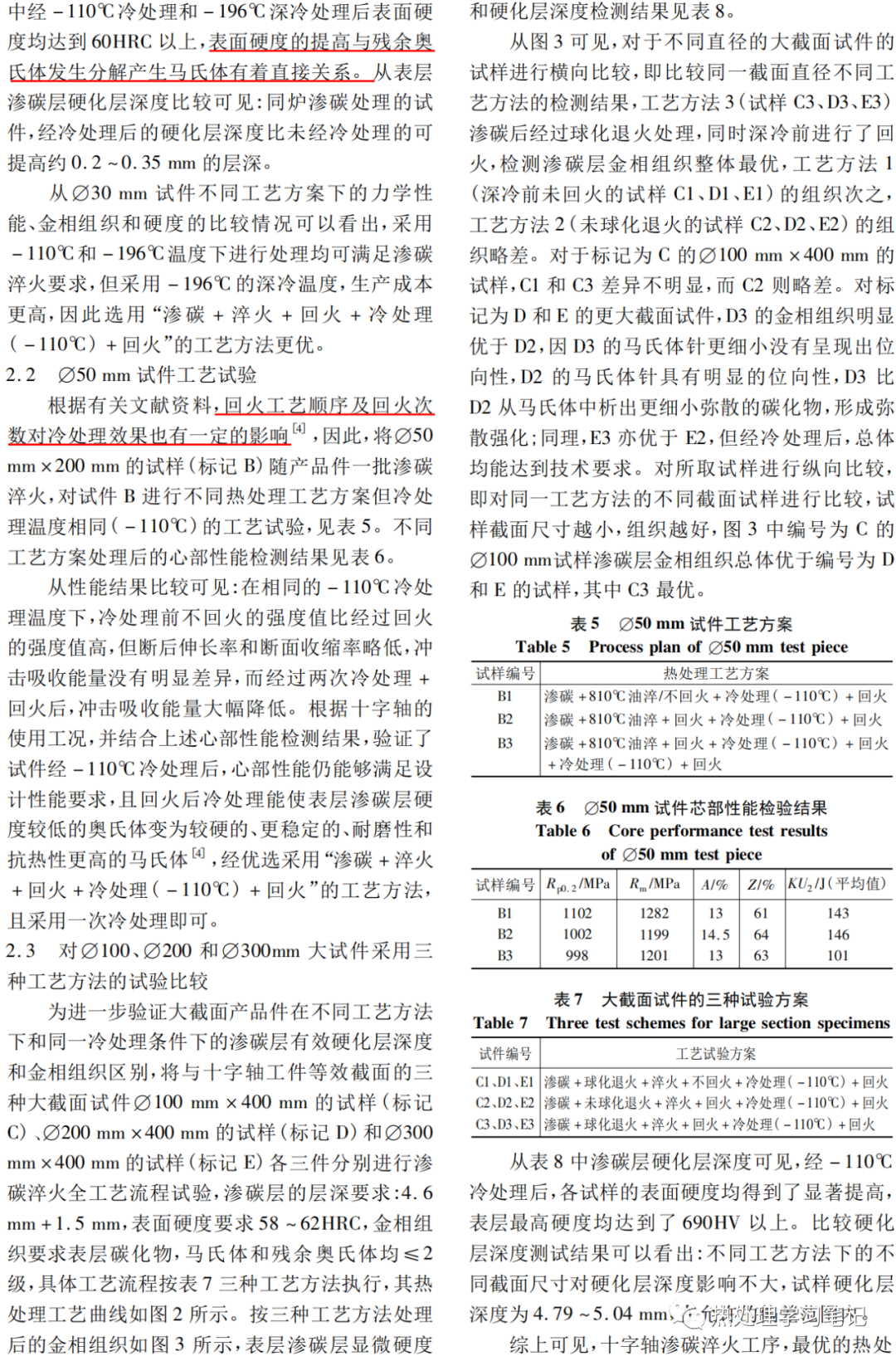 冷处理对15CrNi4MoA钢渗碳淬火组织及性能的影响-钢铁百科