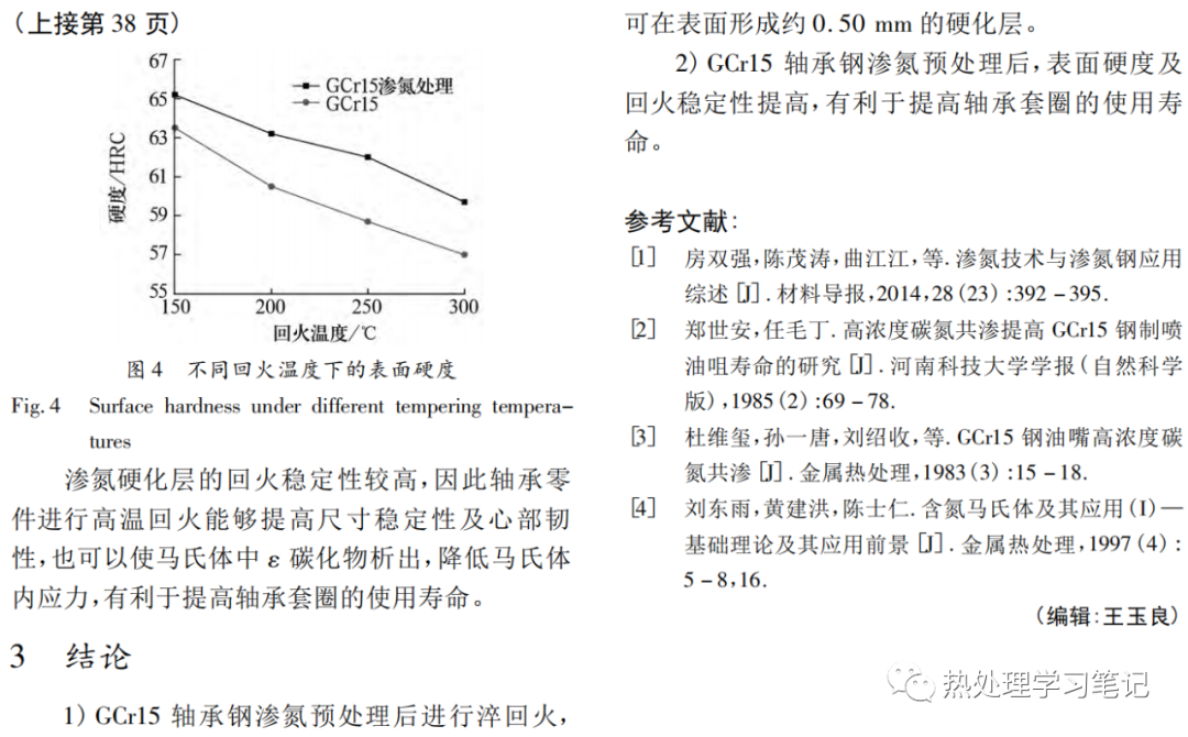 渗氮预处理对GCr15轴承钢性能的影响-钢铁百科