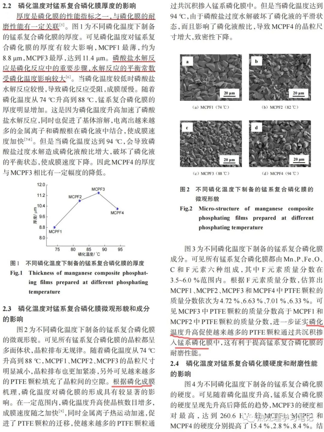 磷化温度对齿轮钢表面锰系复合磷化膜性能的影响-钢铁百科