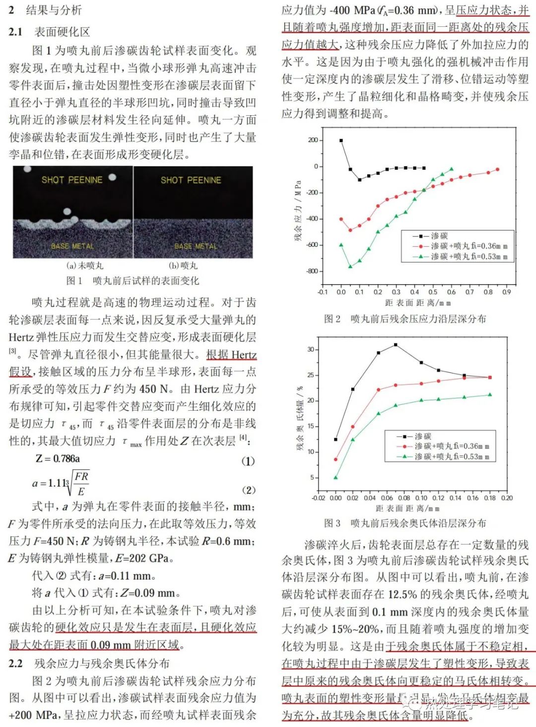 喷丸强化对20CrMnTi渗碳齿轮组织和性能影响-钢铁百科