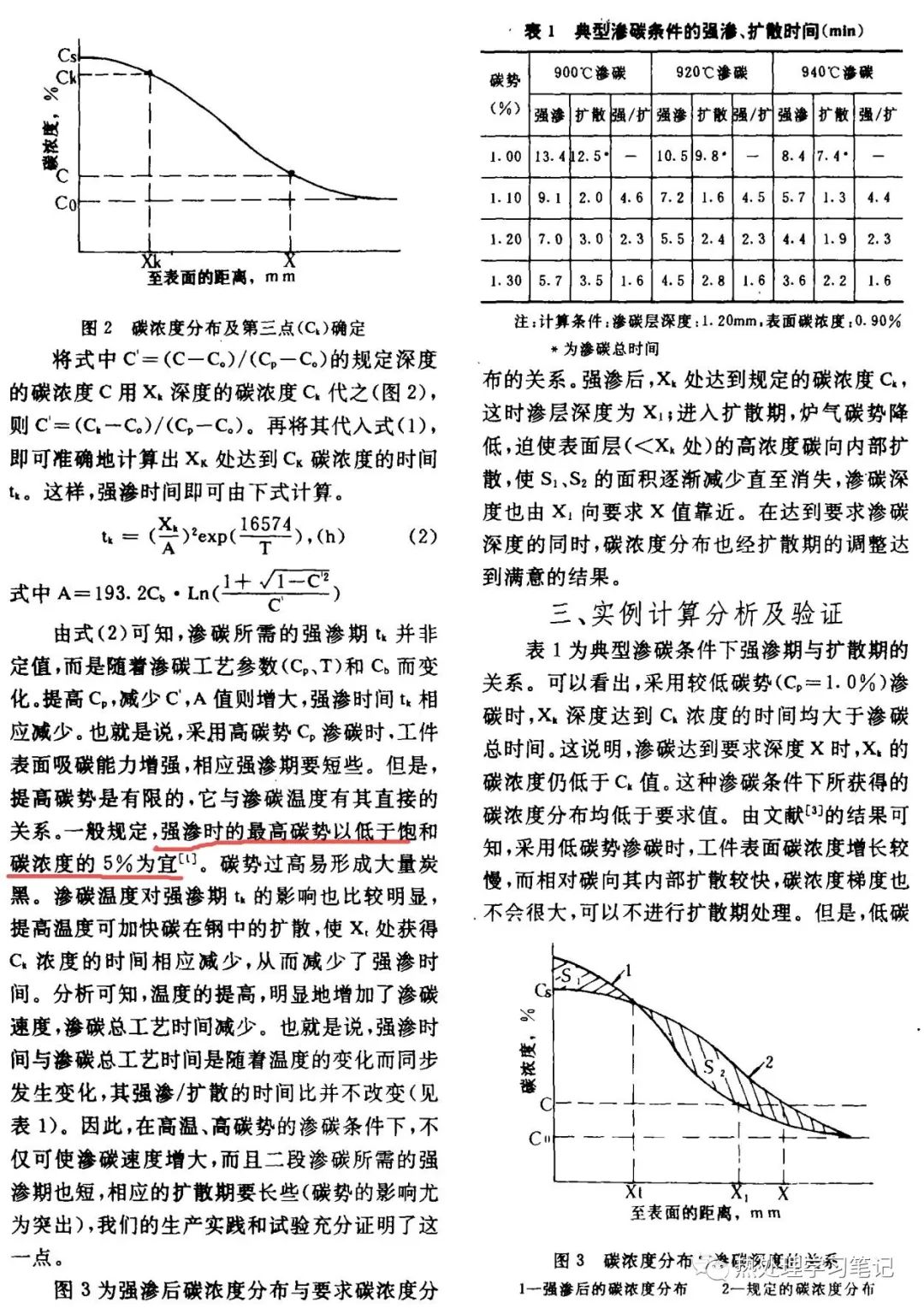 渗碳工艺强渗期与扩散期的合理选择-钢铁百科