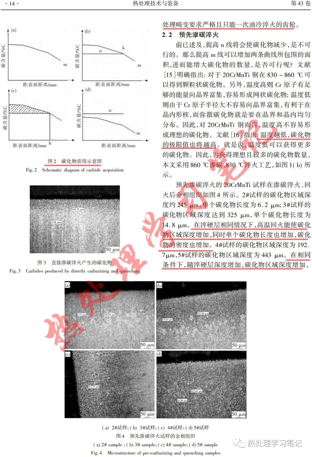 20CrMnTi钢弥散碳化物的获得-钢铁百科